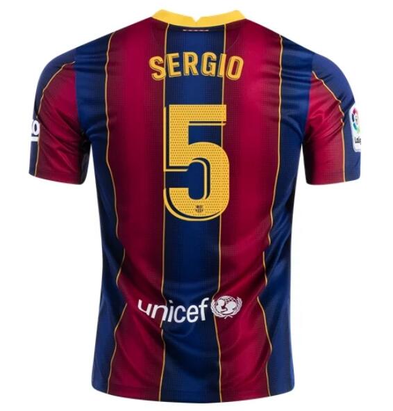 Barcelona Home Kit Soccer Jersey SERGIO BUSQUETS #5 2020/21